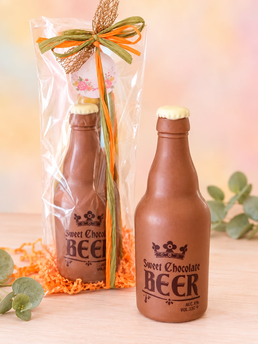 Chocolade Bierflesje van Callebaut Chocolade – Cadeau Verpakking