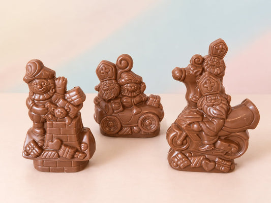 Hippe figuren Sint en Piet melk - Callebaut