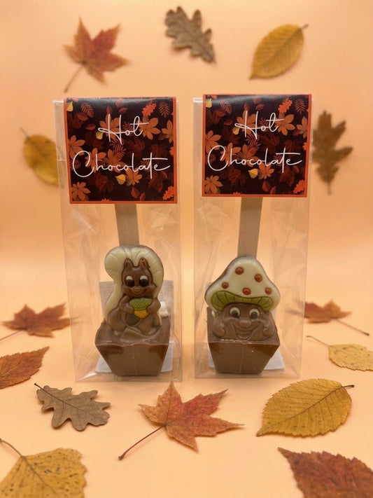 Herfst warme chocolade lepel