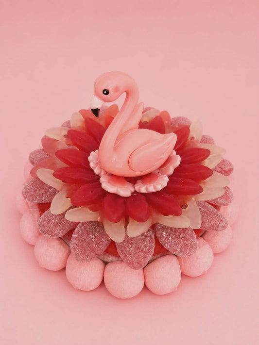 Snoeptaart flamingo