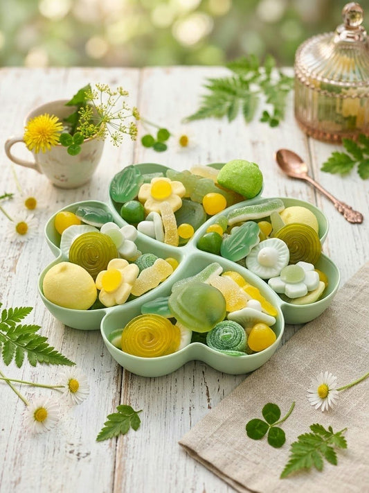 Groene / gele snoepschotel - origineels snoepcadeau