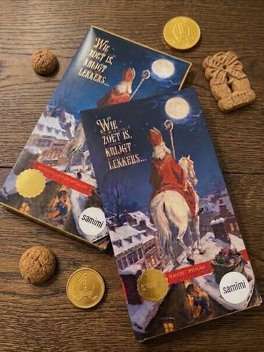 Luxe Sinterklaas chocolade tablet ( melk met speculaas)