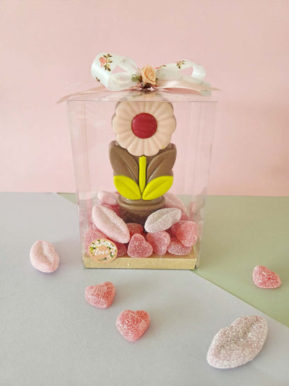 Chocolade bloem en snoepjes