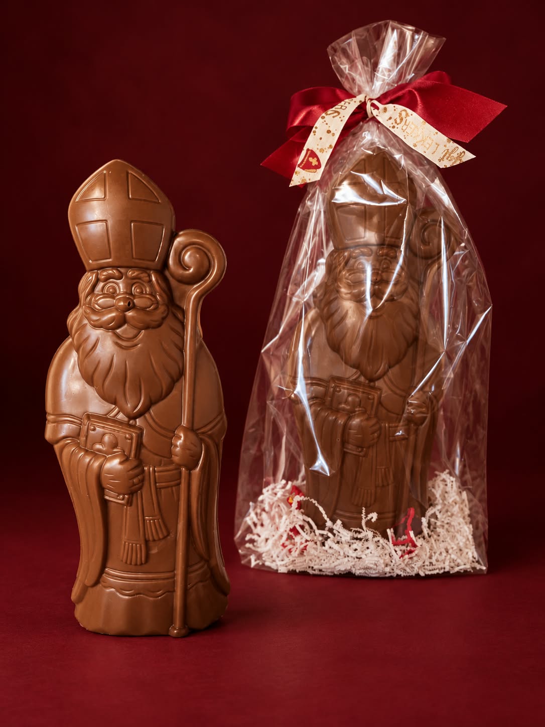 Ambachtelijke chocolade Sinterklaas met boek (27cm) - Callebaut chocolade