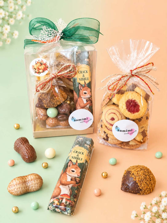 Herfst cadeaupakket met chocolade en koekjes
