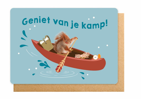 Wenskaart : GENIET VAN JE KAMP