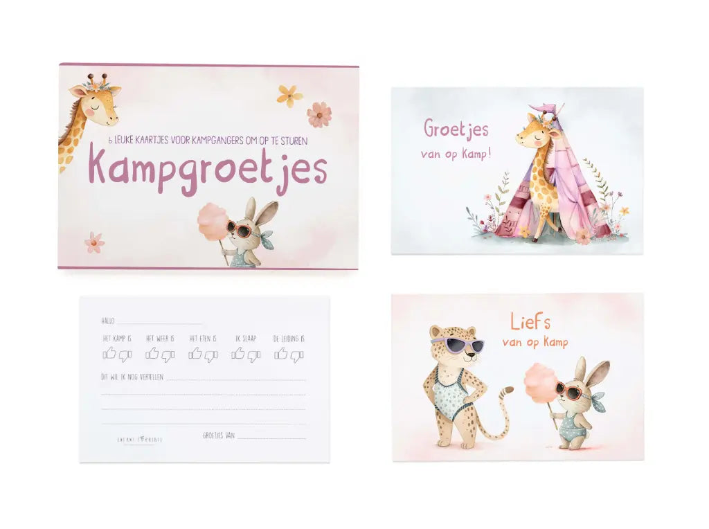 KAMPGROETJES giraf/konijn/panter
