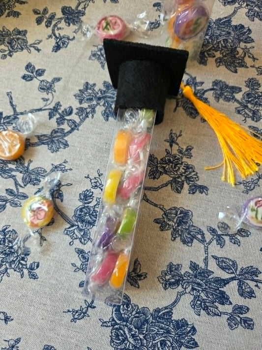 afstuderen met fruitsnoepjes