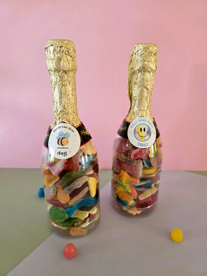 Champagnefles 'Geniet van deze BIJ-zondere dag'
