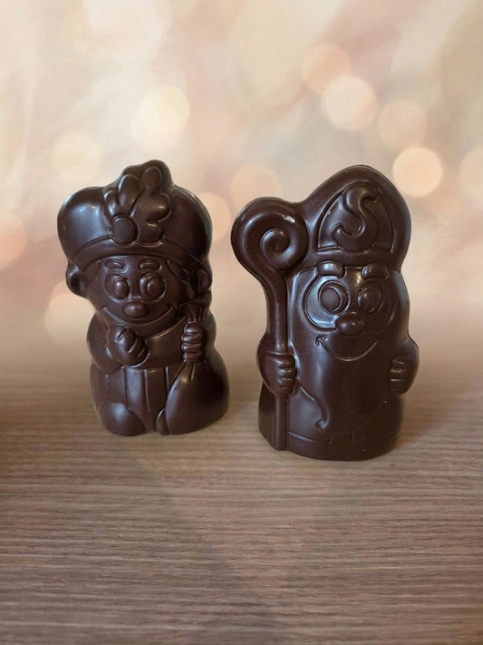 Lachende Sint en Piet puur - Callebaut