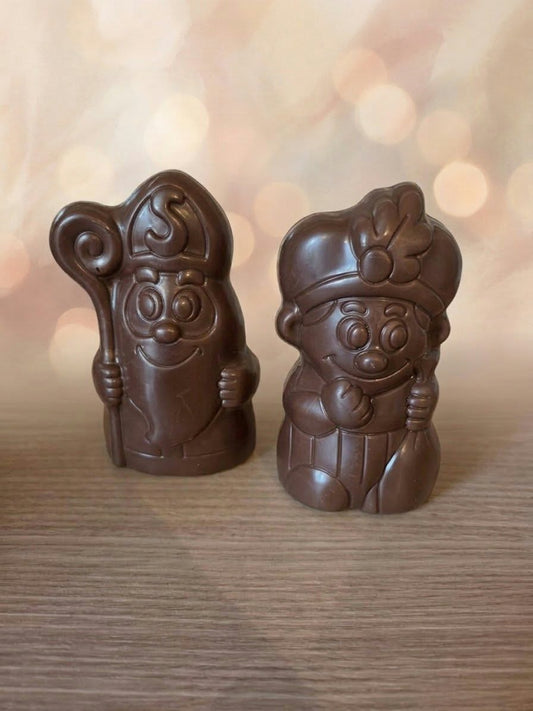Lachende Sint en Piet melk - Callebaut